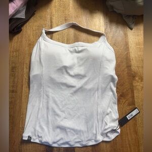 Oner Active MELLOW RIB HALTER NECK TANK TOP WITH BUILT IN BRA SHELF